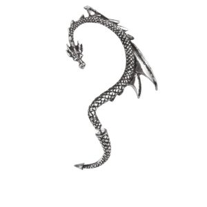 Alchemy© Pewter Earrings The Dragon's Lure LEFT EAR Single (8cm)