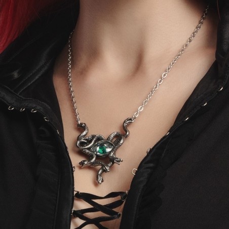 Alchemy© Pewter Necklace Gorgon's Eye Pendant (46cm)