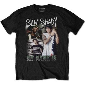 Eminem© ”My Name Is Homage” Official Band T-shirt (Unisex) (Black/Green)