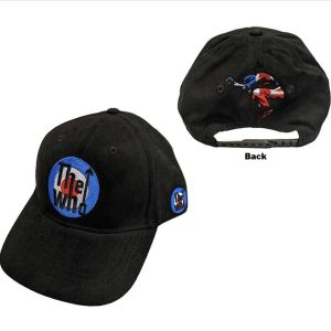 The Who© "Target & Leap" Baseball Cap (Unisex) (Black)
