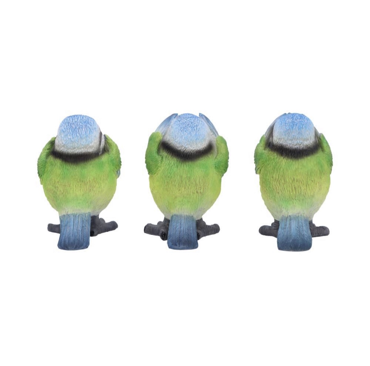 Nemesis Now© B6947A25 Three Wise Blue Tits Ornaments (8.5cm) - Image 7