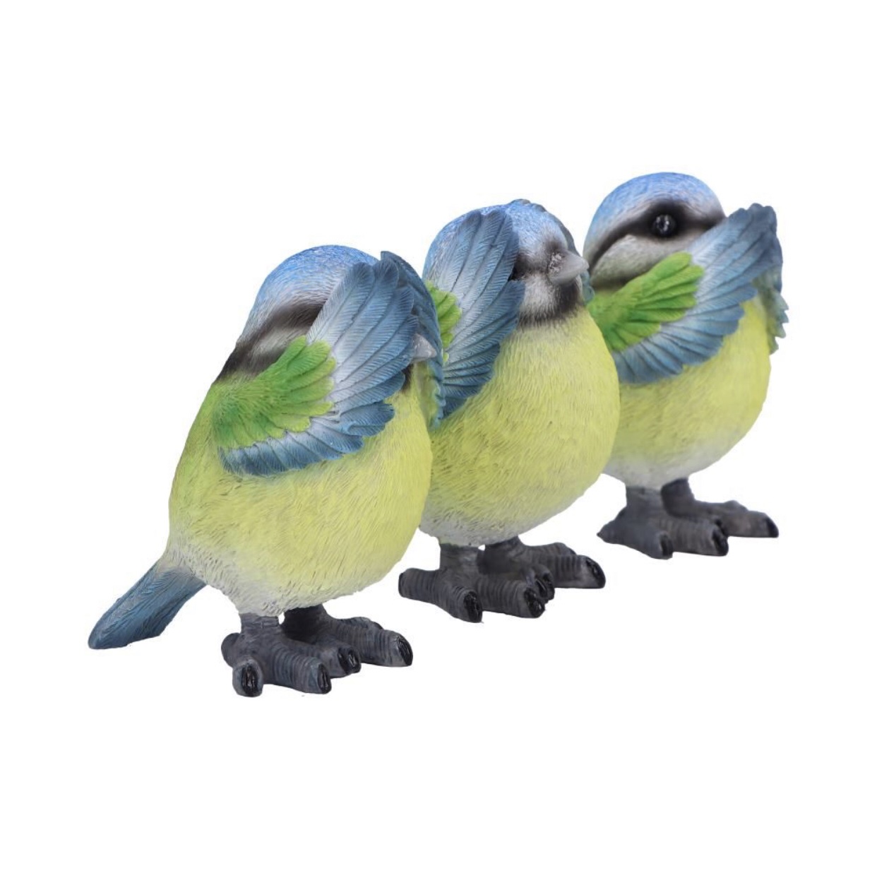 Nemesis Now© B6947A25 Three Wise Blue Tits Ornaments (8.5cm) - Image 6
