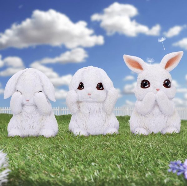 Nemesis Now© Three Wise Bunnies Ornaments (9cm)