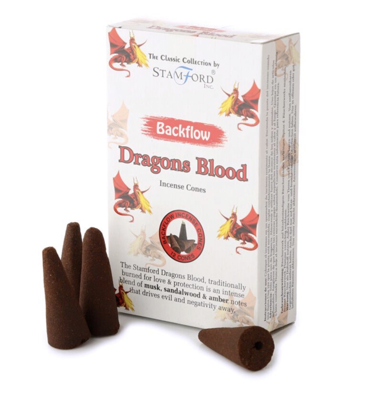 37424 Stamford Backflow Incense Cones Dragon Blood