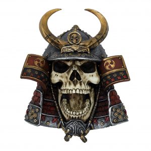 Nemesis Now© Kabuto Armoured Samurai Warrior Skull Hanging (26.6cm)