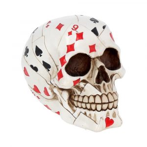 Nemesis Now© Dead Mans Hand Playing Card Skull Ornament (15cm)
