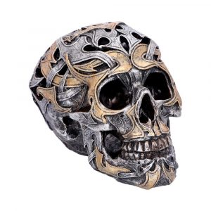 Nemesis Now© Tribal Traditions Small Metallic Skull Ornament (14cm)