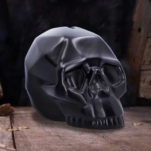 Nemesis Now© “Geometric Money Box” Skull Statue (11.6cm) (Black)