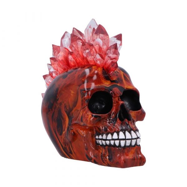 Nemesis Now© U7055M25 Infernal Crystal Skull with Light Up Mohawk (17cm)