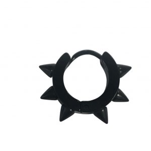 Piercing Studded Spikes Earring (Unisex) (Single) (Black)