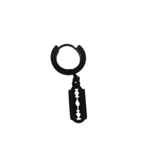 Piercing Razor Earring (Unisex) (Single) (Black)