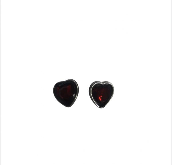 Piercing Love Hearts Earrings (Unisex) (Red)