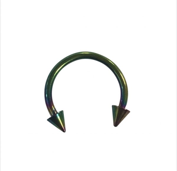 Piercing Horse Shoe C Shaped Septum Cone Ends (Oil) (Medium)