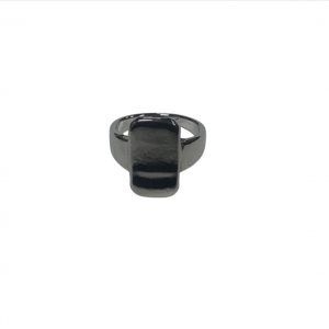 Pinky Ring With Plated Rectangle Design