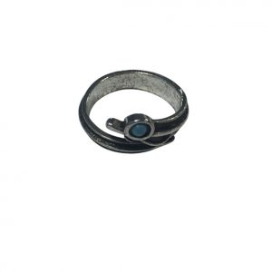 Stackable Ring Design with Turquoise Gem (Metal)