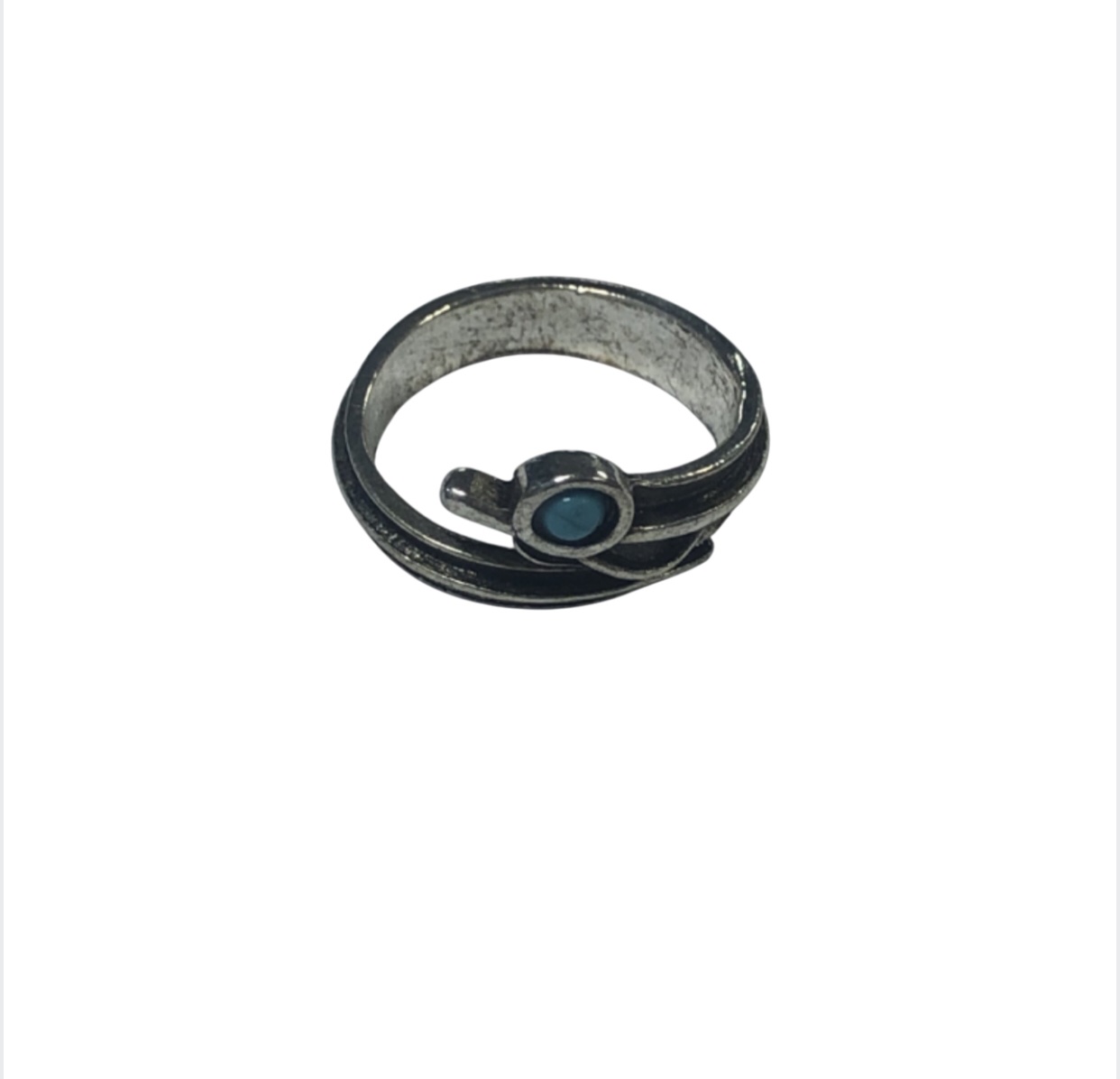 Stackable Ring Design with Turquoise Gem (Metal)