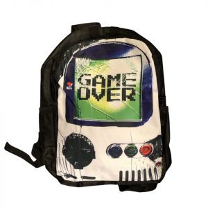 White GAME OVER Backpack