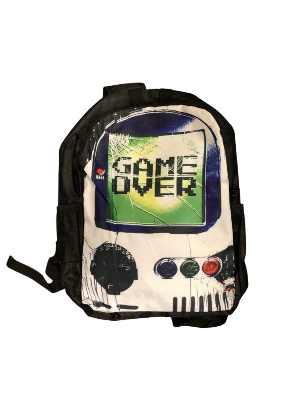 White GAME OVER Backpack