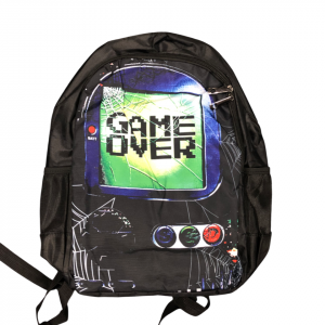 Black GAME OVER Backpack