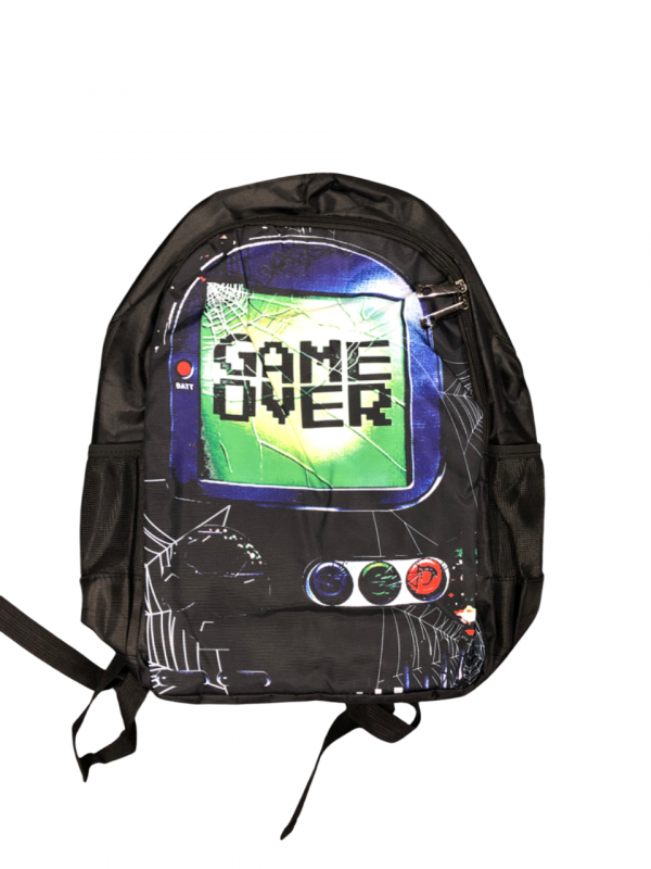 Black GAME OVER Backpack