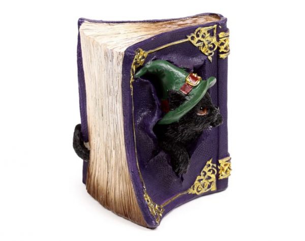 Witches Black Cat Mischievous Spell Book Ornament (9cm) - Image 5