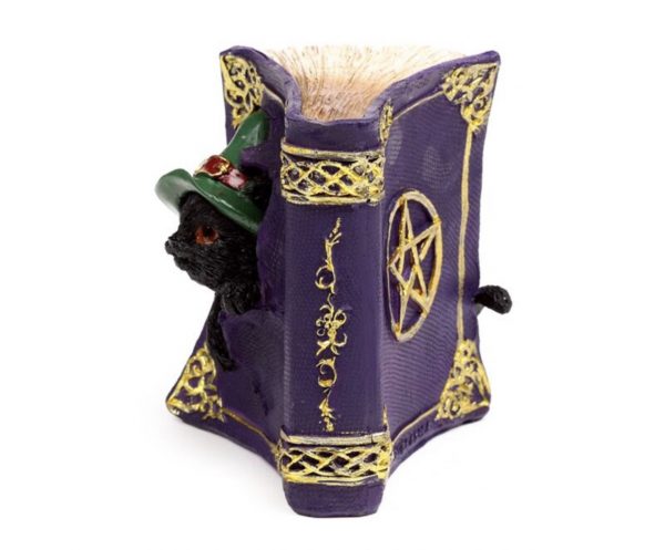 Witches Black Cat Mischievous Spell Book Ornament (9cm) - Image 2