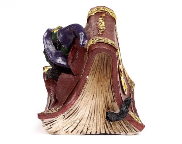 Witches Black Cat Mischievous Spell Book Ornament (9cm) - Image 2