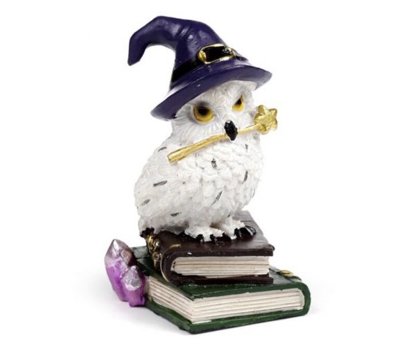 Wise Old Magical Owl On Spell Books (10cm) - Image 4