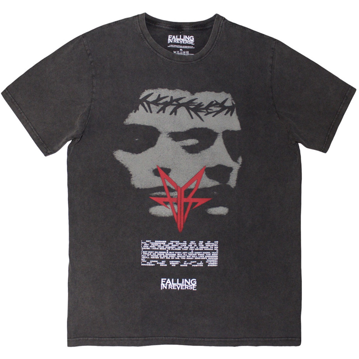 Falling In Reverse© Blur Stone Wash Band T-shirt (Unisex)