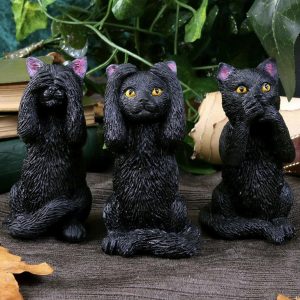 Nemesis Now© Three Wise Felines Black Cat Ornament (8.5cm)