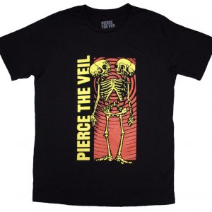 Pierce The Veil© Wavy Skeleton Official Band T-shirt (Unisex) (Black)
