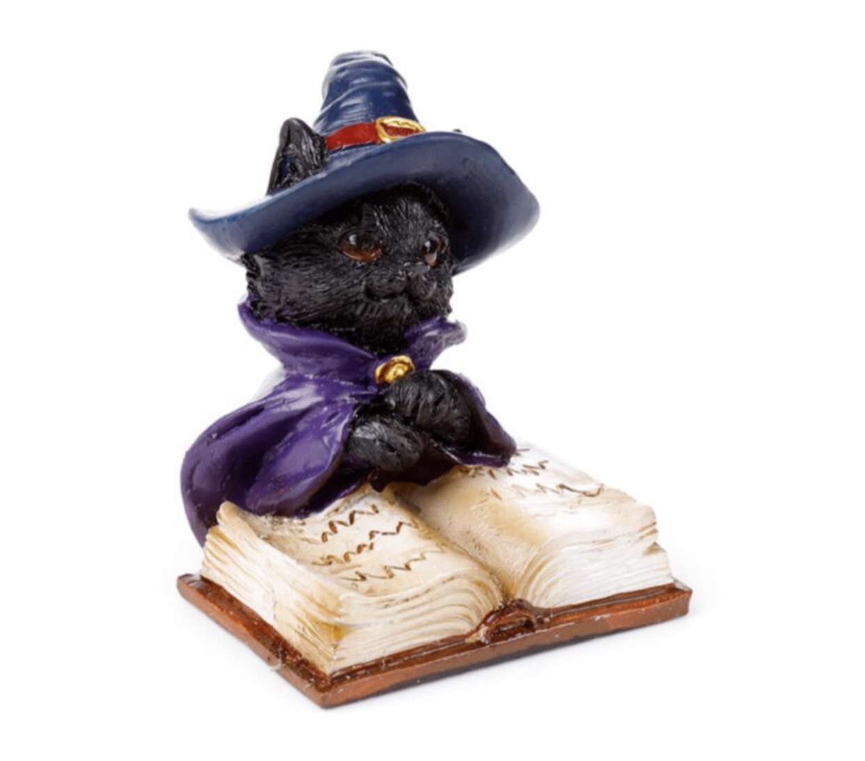 Witches Magical Black Cat Reading from Spell Book (6cm) - Image 4