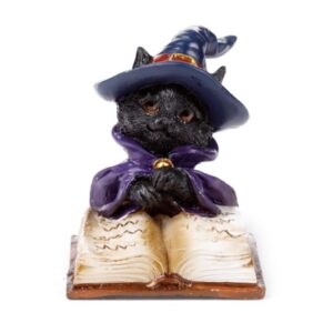 img_7651 Witches Magical Black Cat Reading from Spell Book (6cm)