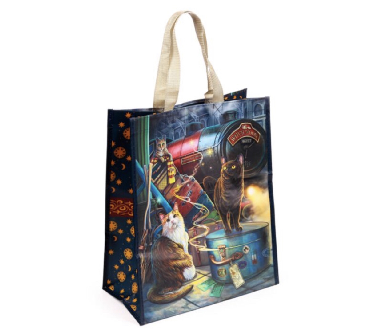 Lisa Parker© Witchwood Express Cat Reusable Shopping Bag (40cm) - Image 2