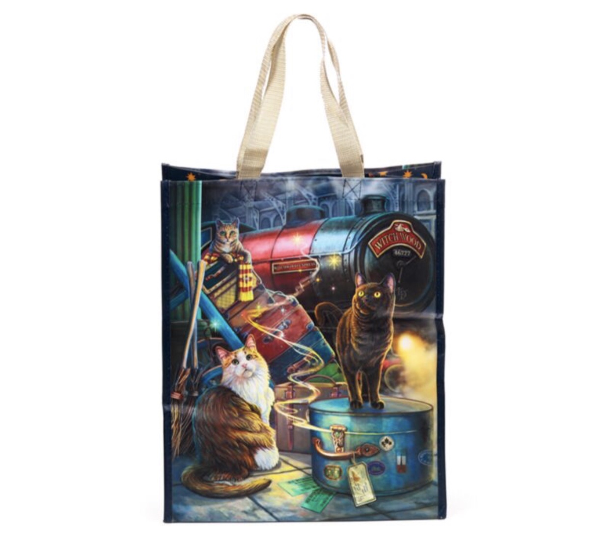 Lisa Parker© Witchwood Express Cat Reusable Shopping Bag (40cm) - Image 3