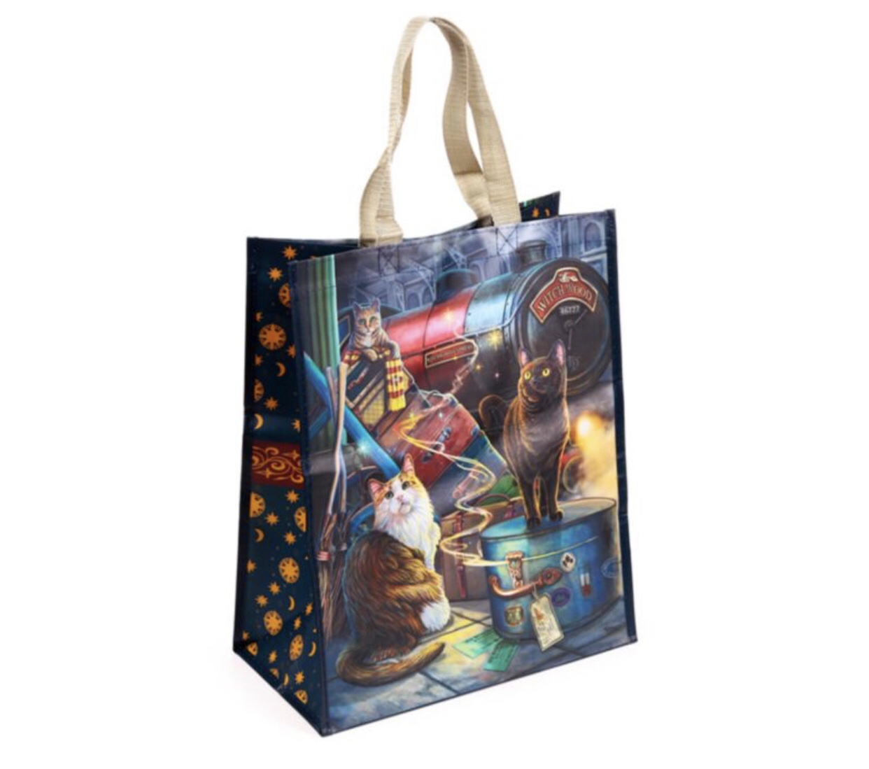 Lisa Parker© Witchwood Express Cat Reusable Shopping Bag (40cm) - Image 5