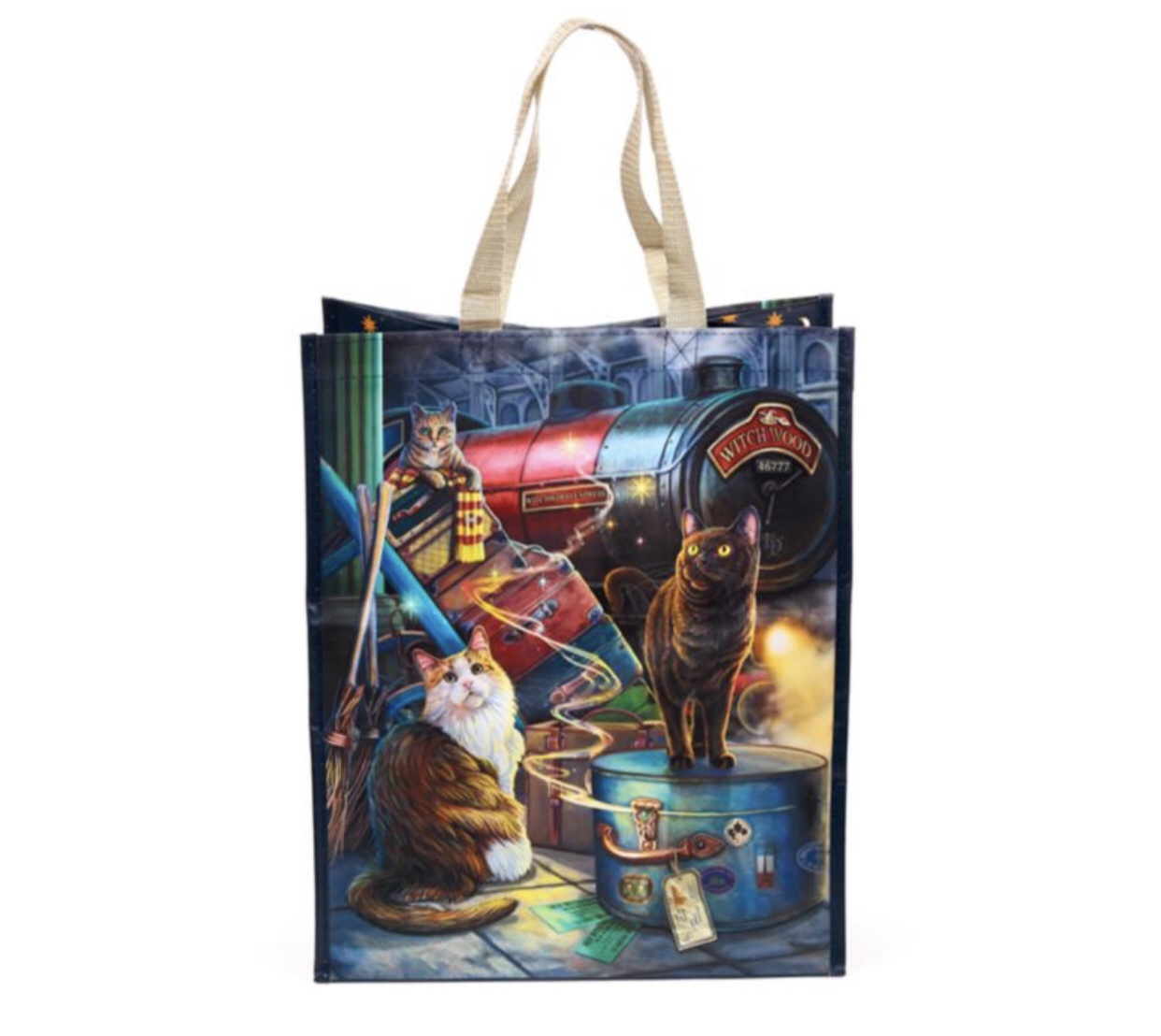 Lisa Parker© Witchwood Express Cat Reusable Shopping Bag (40cm)