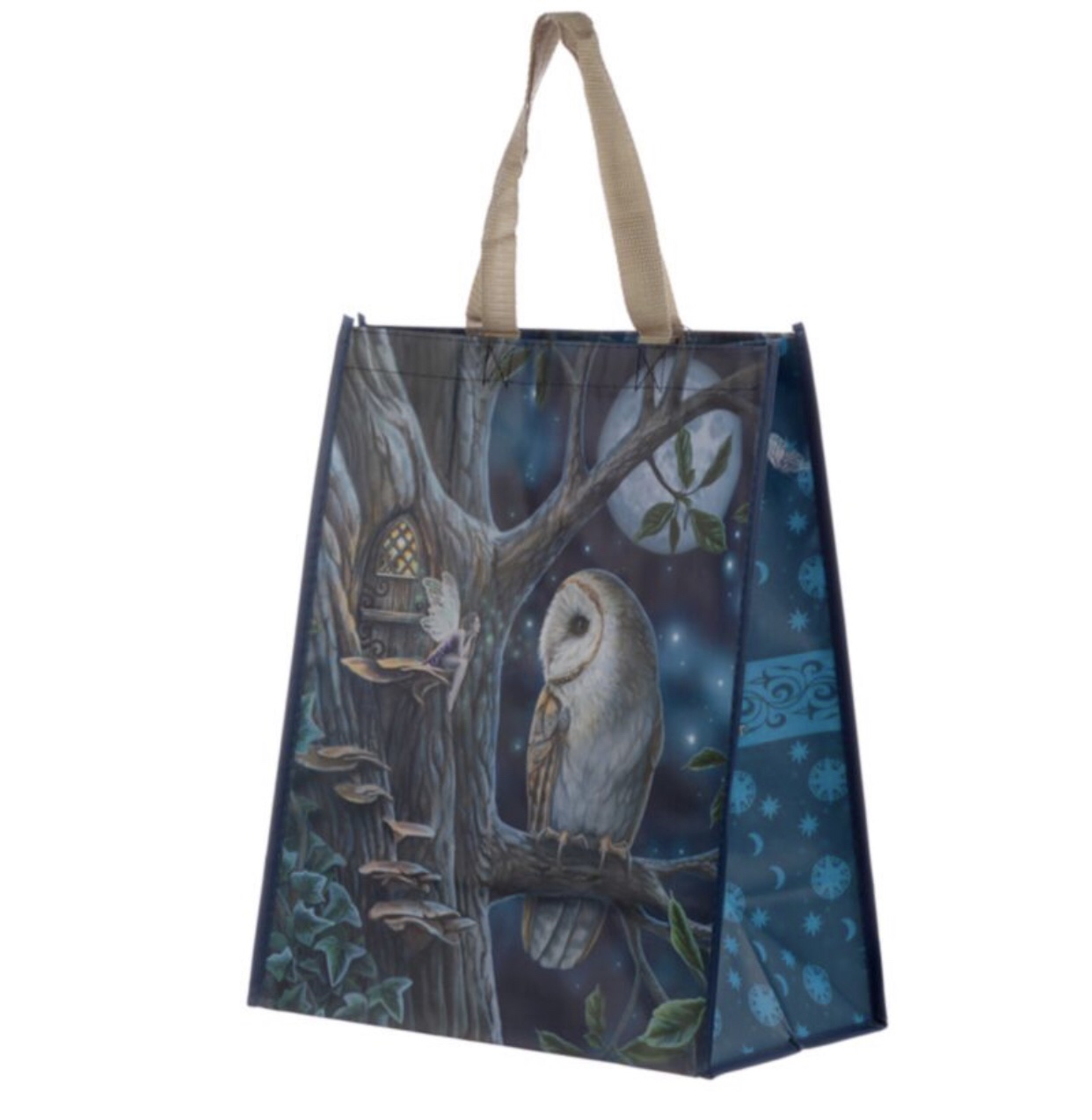 Lisa Parker© Fairy Tales Owl & Fairy Reusable Shopping Bag (40cm) - Image 2