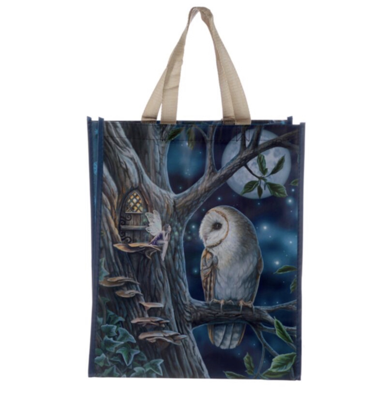 Lisa Parker© Fairy Tales Owl & Fairy Reusable Shopping Bag (40cm)