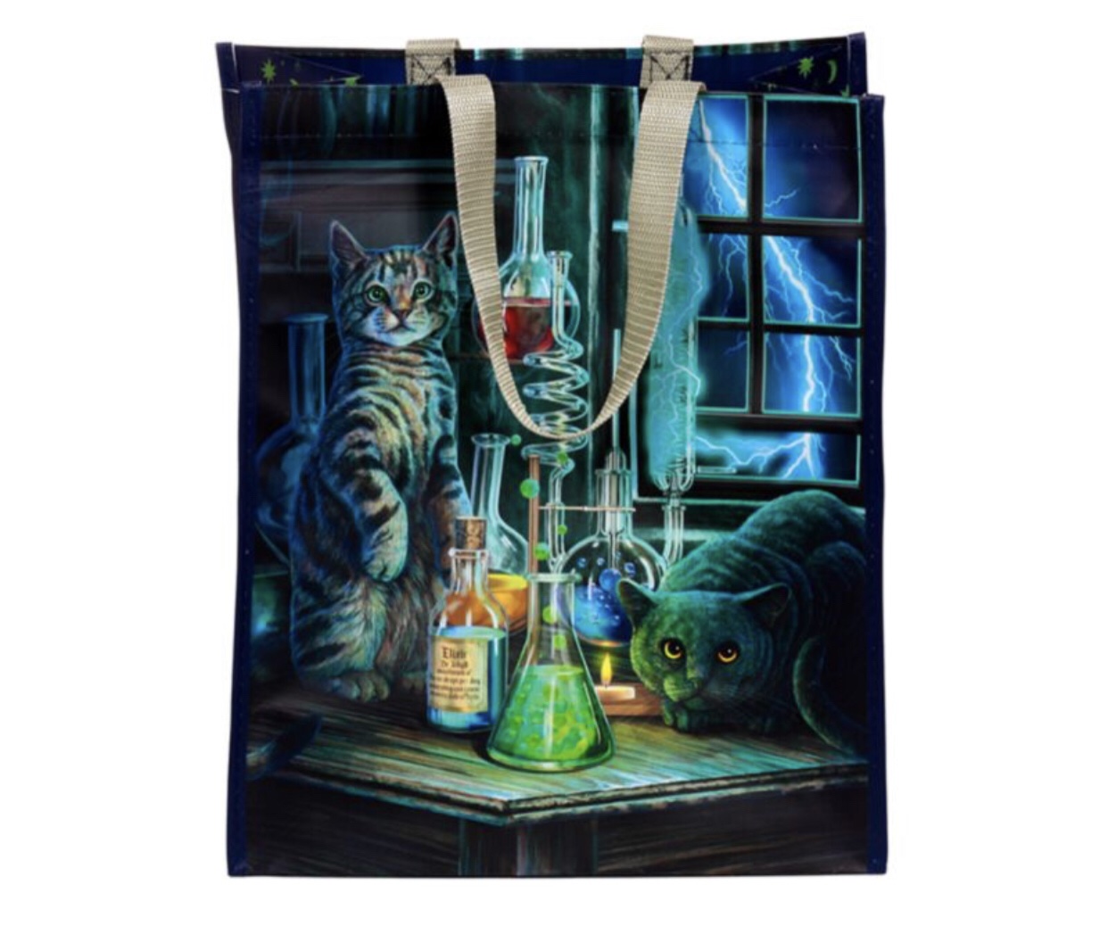Lisa Parker© Jekyll and Hyde Cats Reusable Shopping Bag (40cm) - Image 2