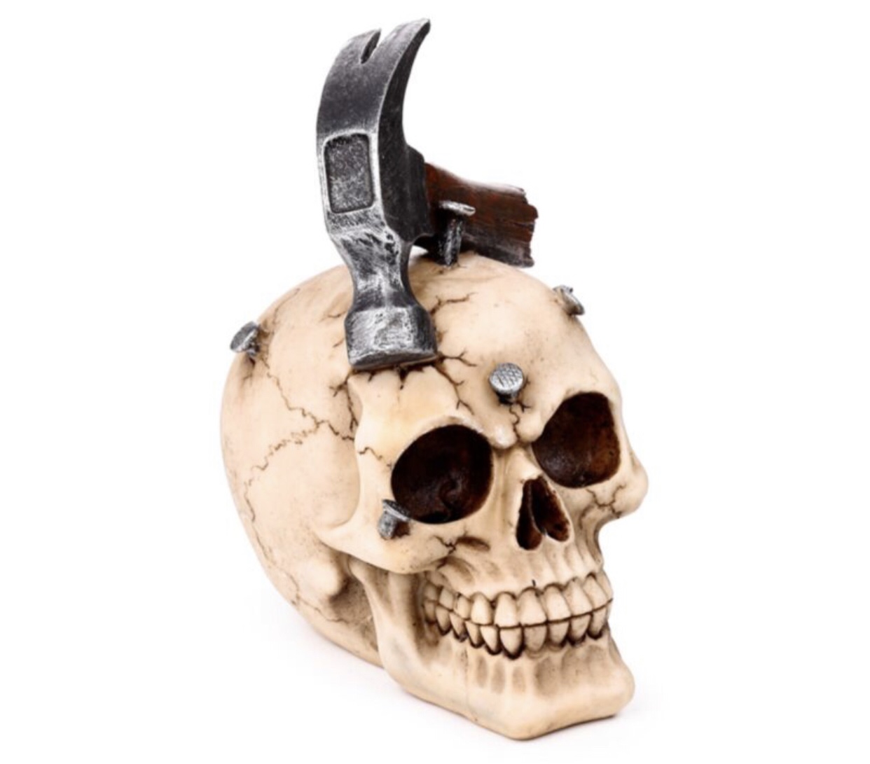 Skull with Hammer & Nails Ornament (18cm) - Image 12