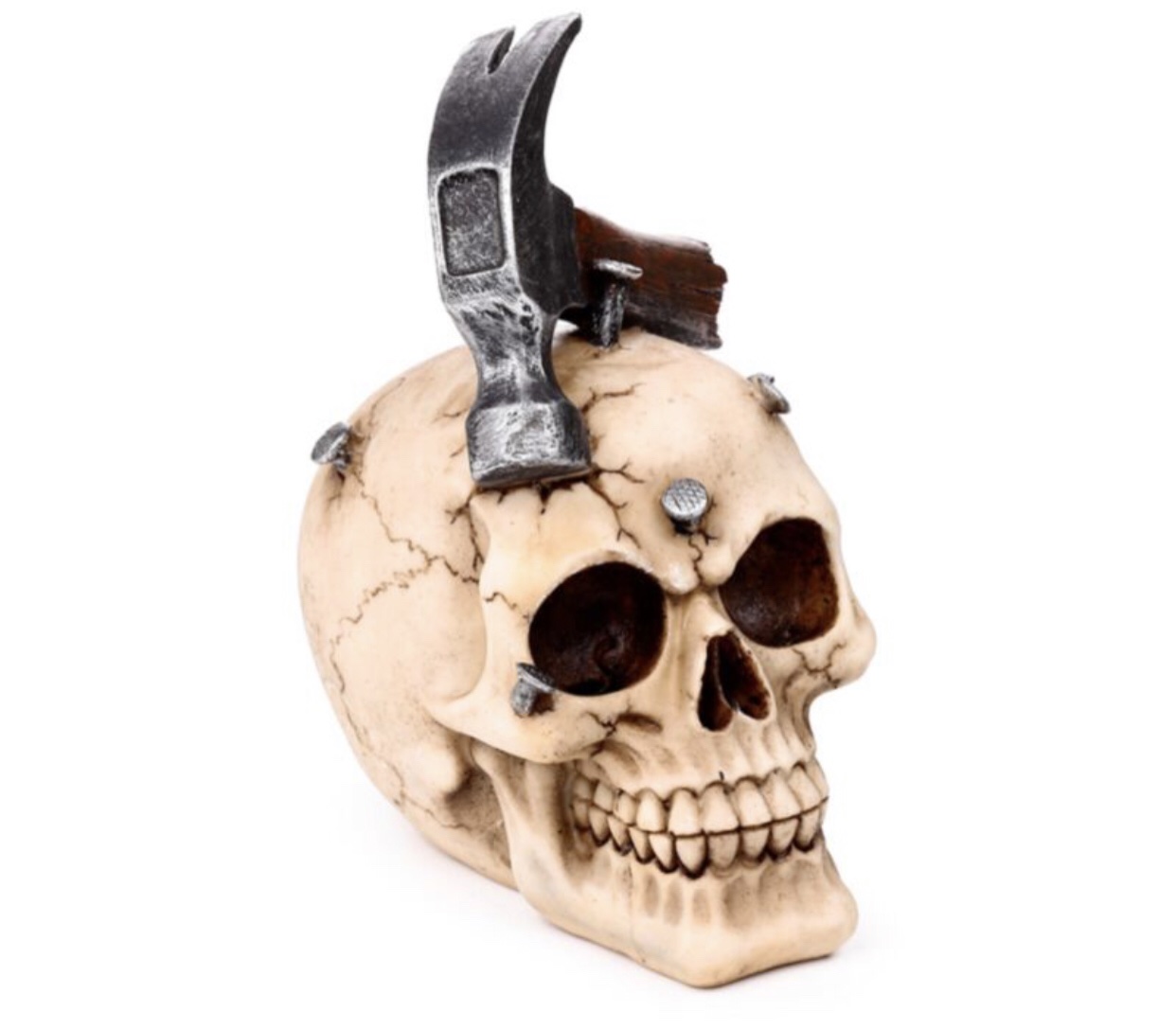 Skull with Hammer & Nails Ornament (18cm) - Image 16