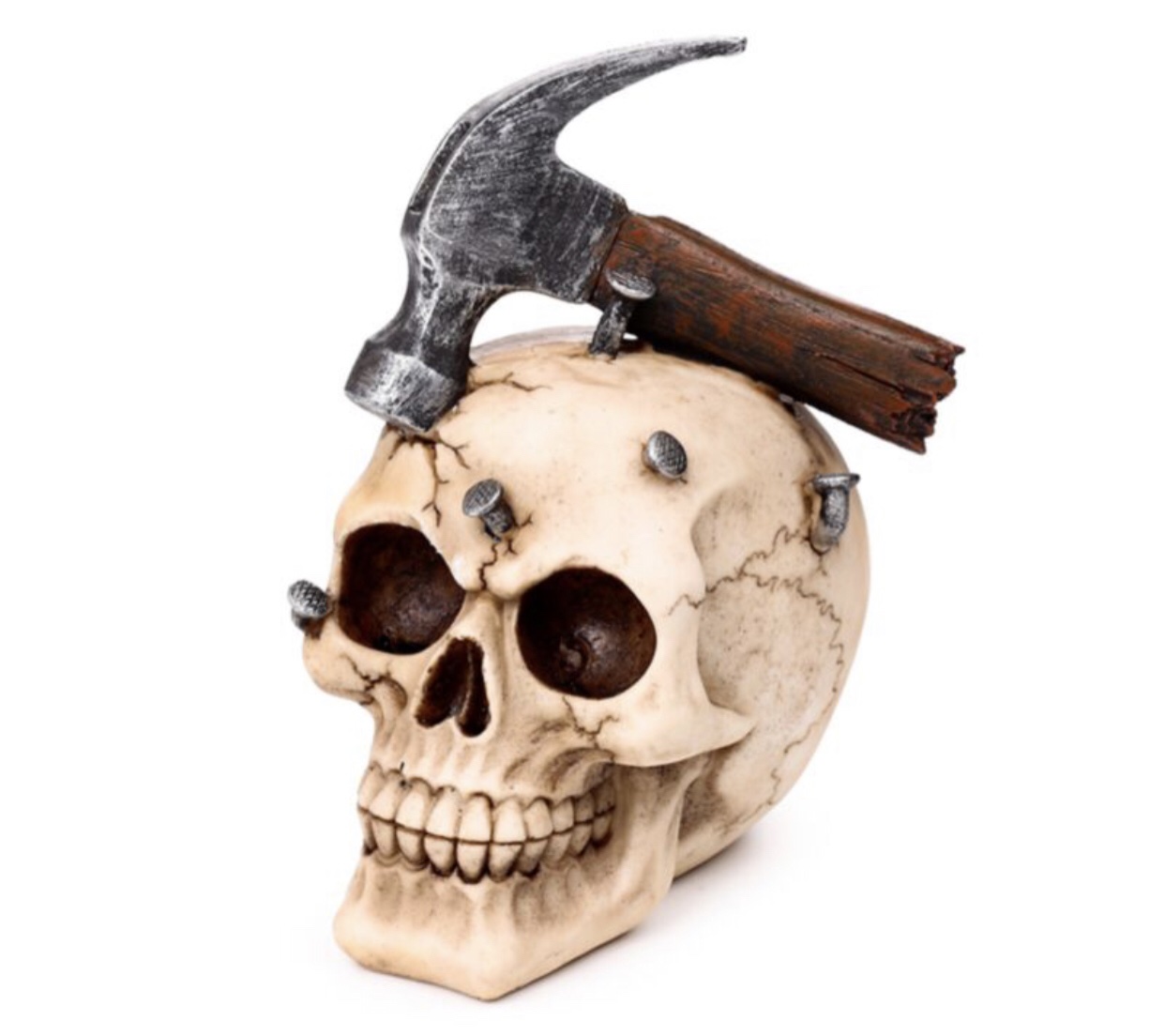 Skull with Hammer & Nails Ornament (18cm) - Image 14