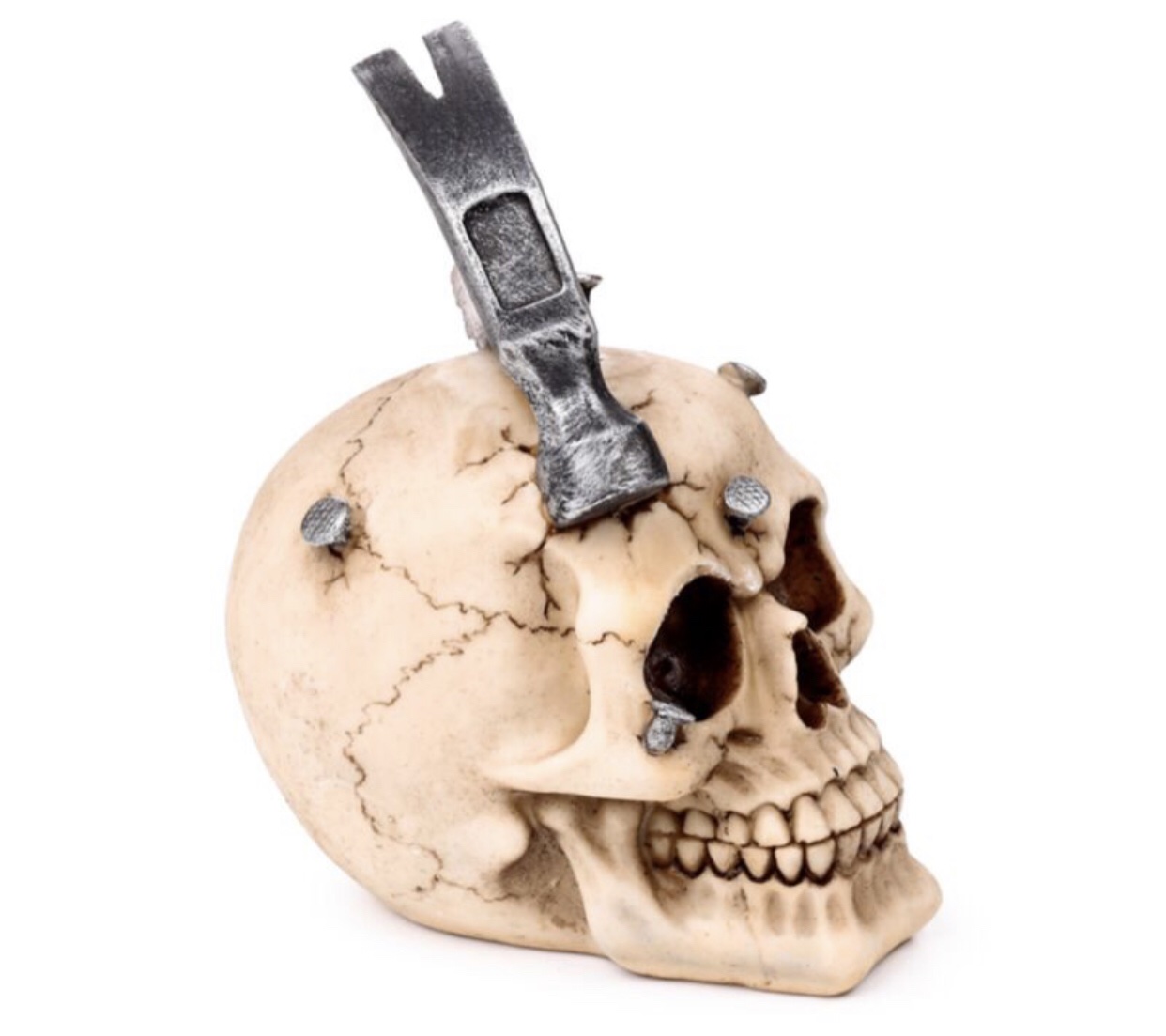 Skull with Hammer & Nails Ornament (18cm) - Image 9