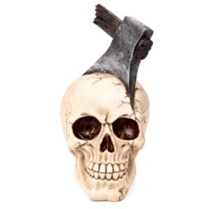 Skull with Axe Ornament (18cm)