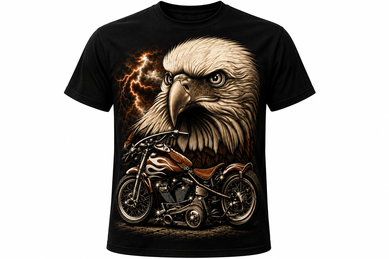 SACRED GOTHIC Biker Eagle T-shirt (Unisex) - Image 2