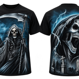 SACRED GOTHIC Grim Reaper Screaming T-shirt (Unisex)