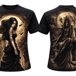 SACRED GOTHIC Gothic Dragon Lady Bats T-shirt (Unisex)