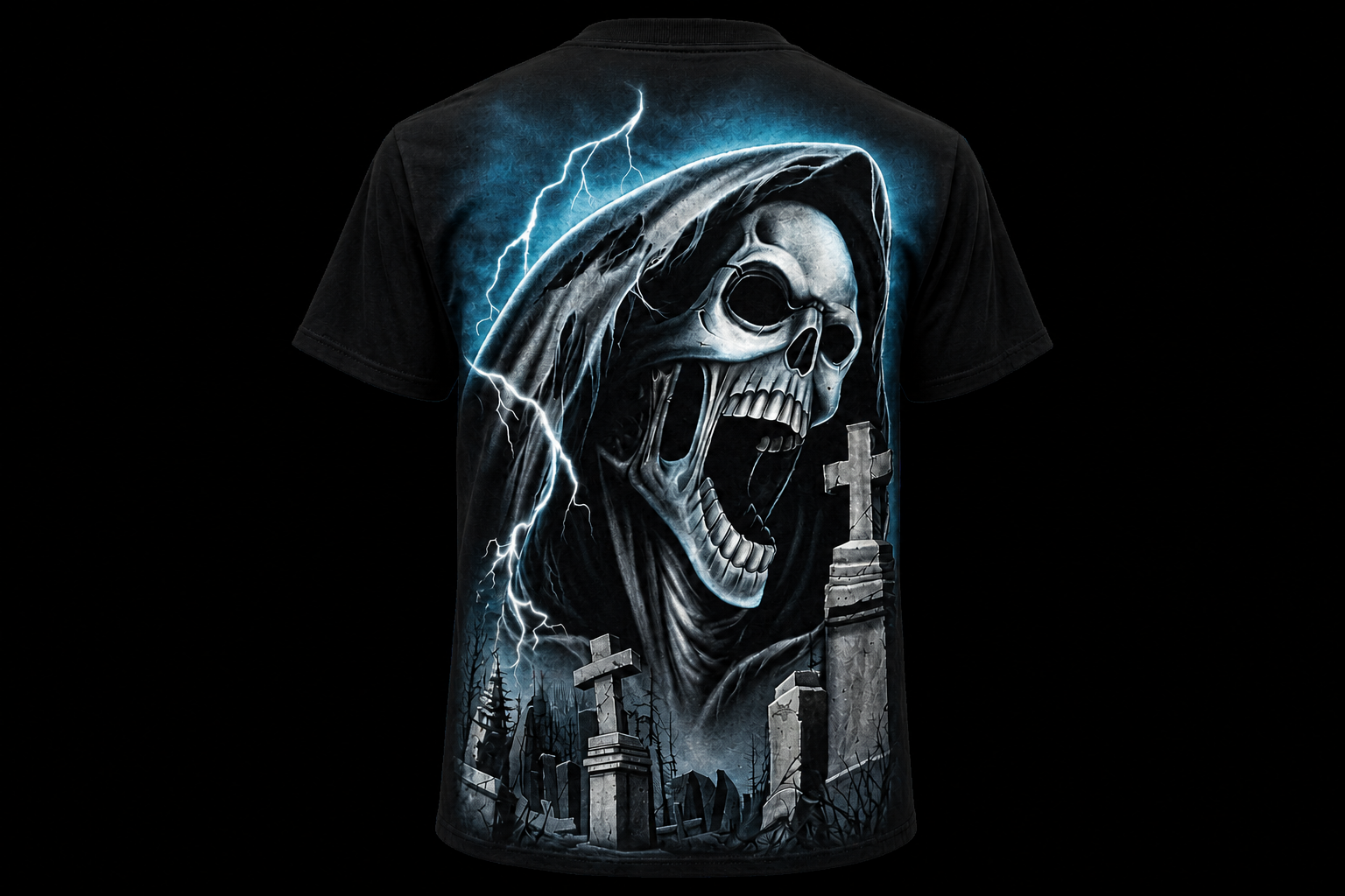 SACRED GOTHIC Grim Reaper Screaming T-shirt (Unisex) - Image 3