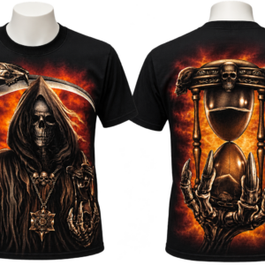 SACRED GOTHIC Grim Reaper Times Up T-shirt (Unisex)